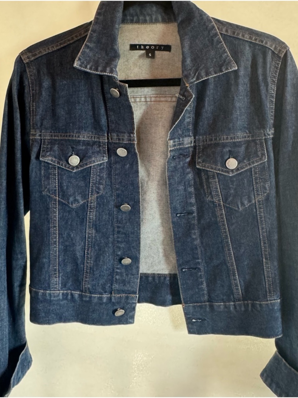 Theory Women's Indigo Denim Trucker Jacket